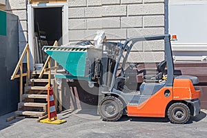 Skip Container Forklift Truck