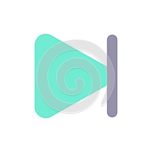 Skip next button flat color ui icon