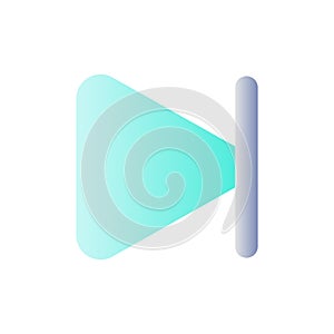 Skip next button flat gradient color ui icon