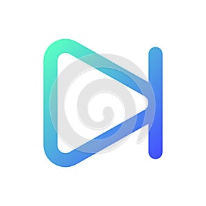 Skip next button pixel perfect gradient linear ui icon