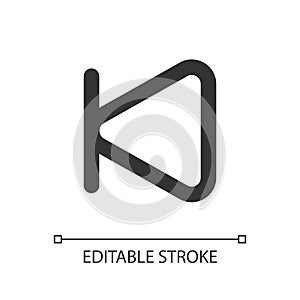 Skip previous button pixel perfect linear ui icon