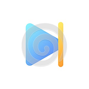 Skip to end pixel perfect flat gradient color ui icon