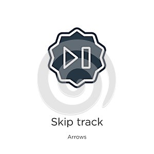 Skip track icon vector. Trendy flat skip track icon from arrows collection isolated on white background. Vector illustration can