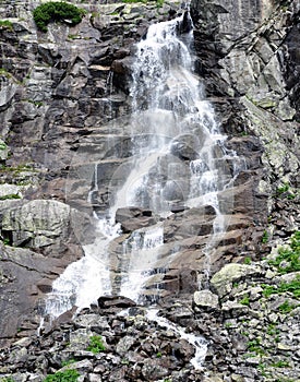 Skip waterfall, mountains High Tatras, Slovakia, Europe