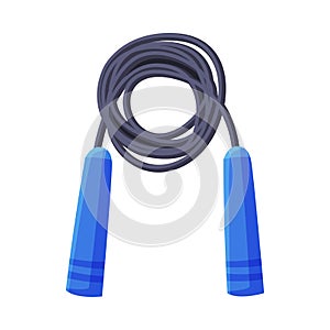 Skipping Jump Rope, Fitness and Sports Equipment Vector Illustration