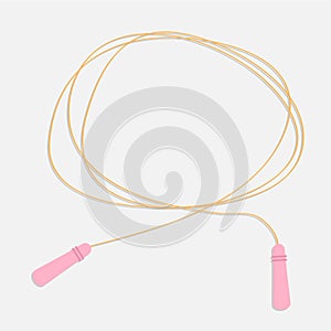 Skipping jumping rope Empty round frame template Sport background Flat design