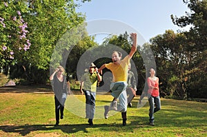 Skipping in the park