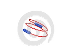Skipping rope 3D render icon