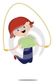 Skipping rope, illustration, vector