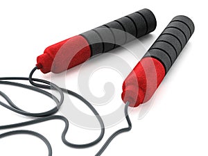 Skipping rope isolated on white background. 3D illustration