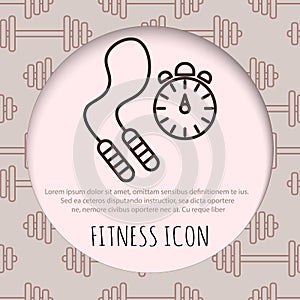 Skipping rope and stopwatch icons