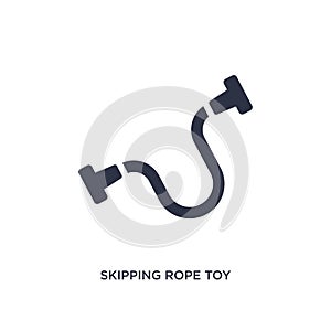 skipping rope toy icon on white background. Simple element illustration from toys concept