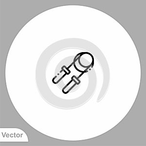 Skipping rope vector icon sign symbol