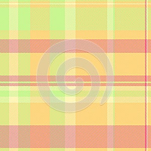 Skirt fabric background tartan, softness check textile vector. Japan texture pattern plaid seamless in amber and green colors