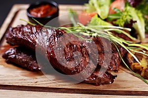 Skirt steak, grill and barbeque restaurant menu