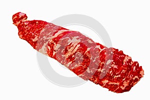 Skirt Steak is on a white background.