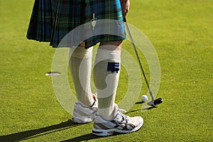 Skirted golfer