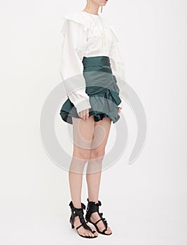 Skirts | Women`s Corporate Desk to Dinner Clothing, Women High Waist Pleated Knee Length Skirt Vintage A Line Big Bow Zipper