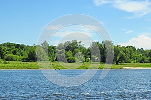 Skirvyte river and swans , Lithuania