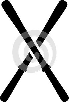 Skis Crossed Symbol
