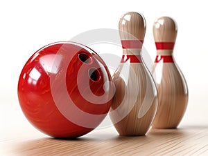 skittles and bowling ball closeup