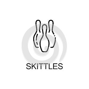 Skittles flat icon or logo for web design.