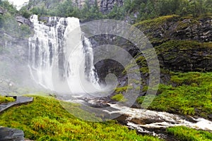 Skjervsfossen waterfall in Norway