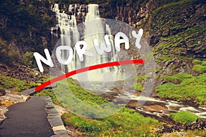 Skjervsfossen Waterfall - Norway