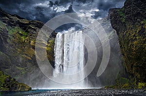 Waterfall, Iceland photo