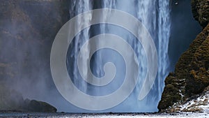 Skogafoss waterfall close up , Skogar, South Region, Iceland