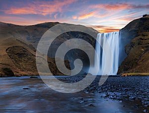 Skogafoss waterfall in Iceland