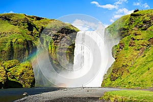 Skogafoss waterfall in Iceland.