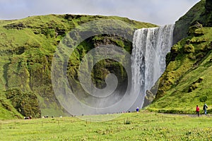 Skogafoss waterfall, located on the south coast of Iceland