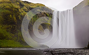 Skogafoss waterfall in souther part of Iceland