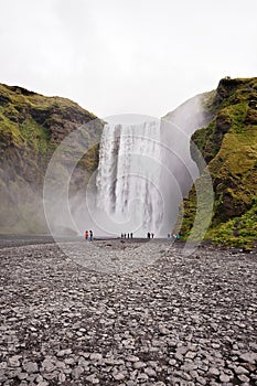 Skogafoss waterfall in the summer, Iceland