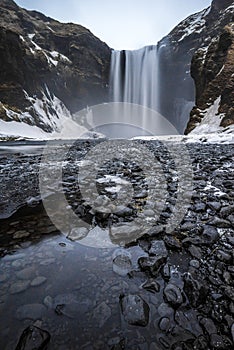 Skogafoss in the Winter in Iceland photo