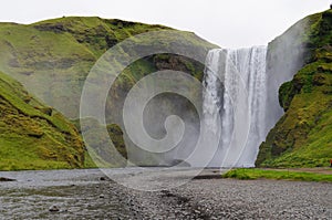 Skogarfoss,majestic waterfall in Iceland.