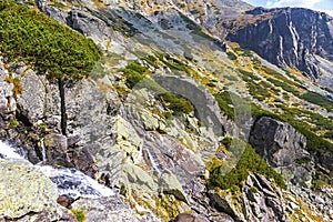 Skok waterfall in High Tatras Mountains Vysoke Tatry, Slovakia