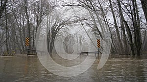 Skokomish river floods from heavy rain