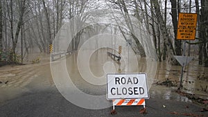 Skokomish river floods from heavy rain