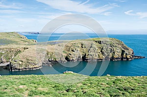 Skomer island, a view of the island