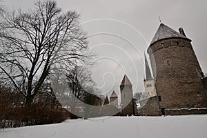 Skoone bastion, old city walls. Tallinn. Estonia