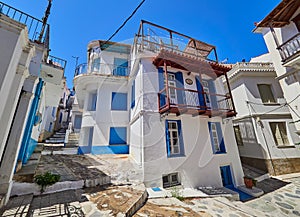 Skopelos town one of the Sporades Island in the Aegean Sea