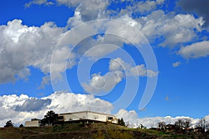 Skopje museum blue sky photo