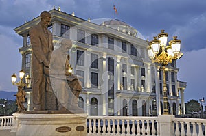 Skopje night scene