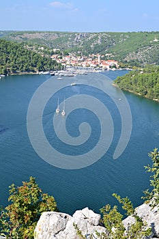 Skradin town in Dalmatia, Croatia
