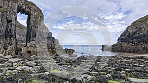 Skrinkle Sandstones Group pembrokeshire south wales at dawn