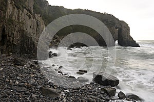 Skrinkle Sandstones Group pembrokeshire south wales at dawn