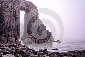 Skrinkle Sandstones Group pembrokeshire south wales at dawn photo