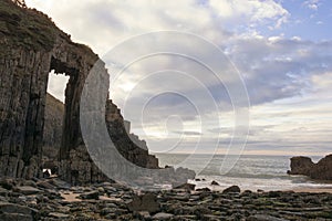 Skrinkle Sandstones Group pembrokeshire south wales at dawn